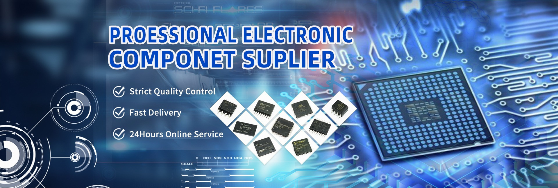 qualidade Componentes eletrônicos CI fábrica